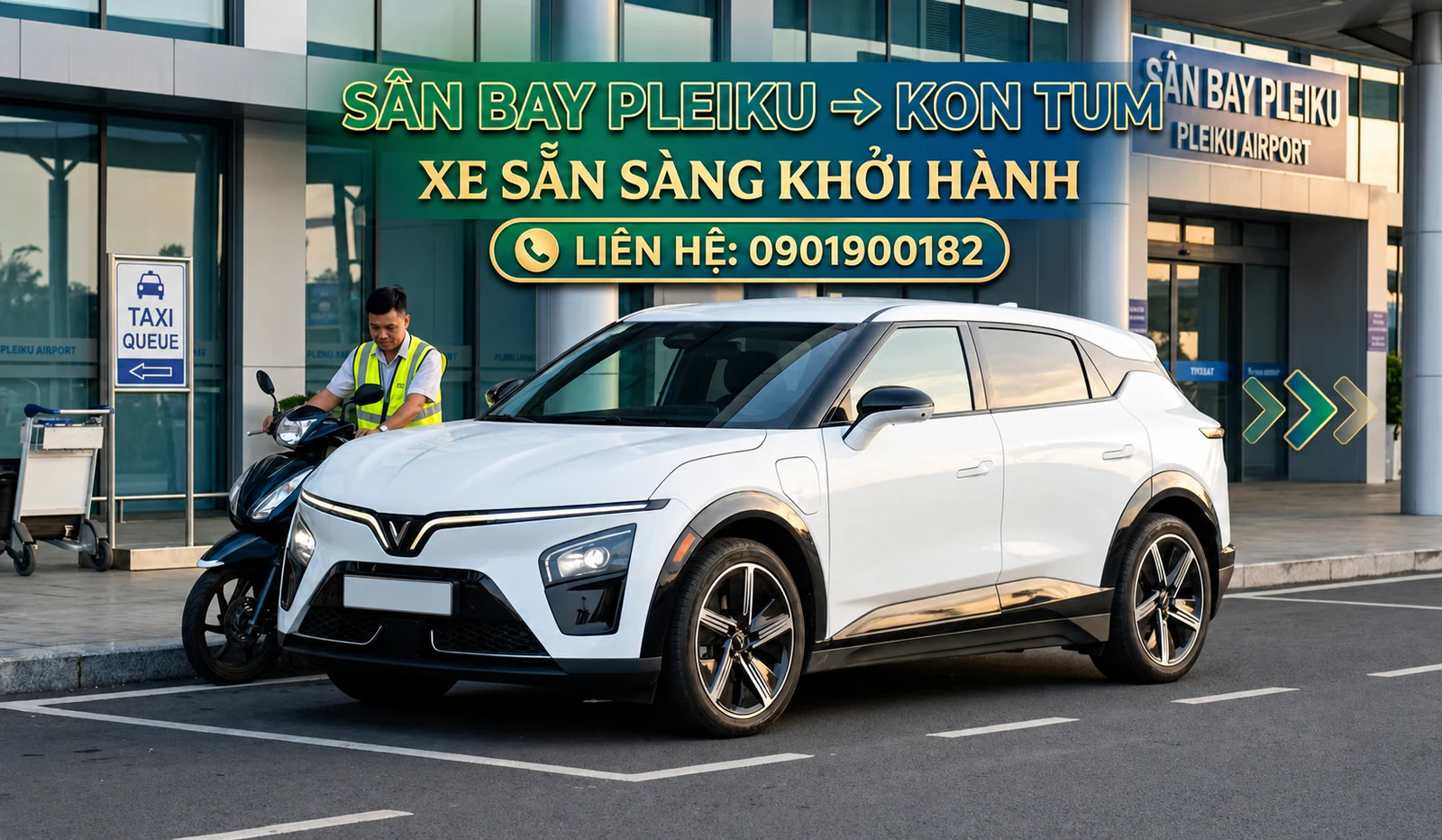 Xe ghép sân bay Pleiku